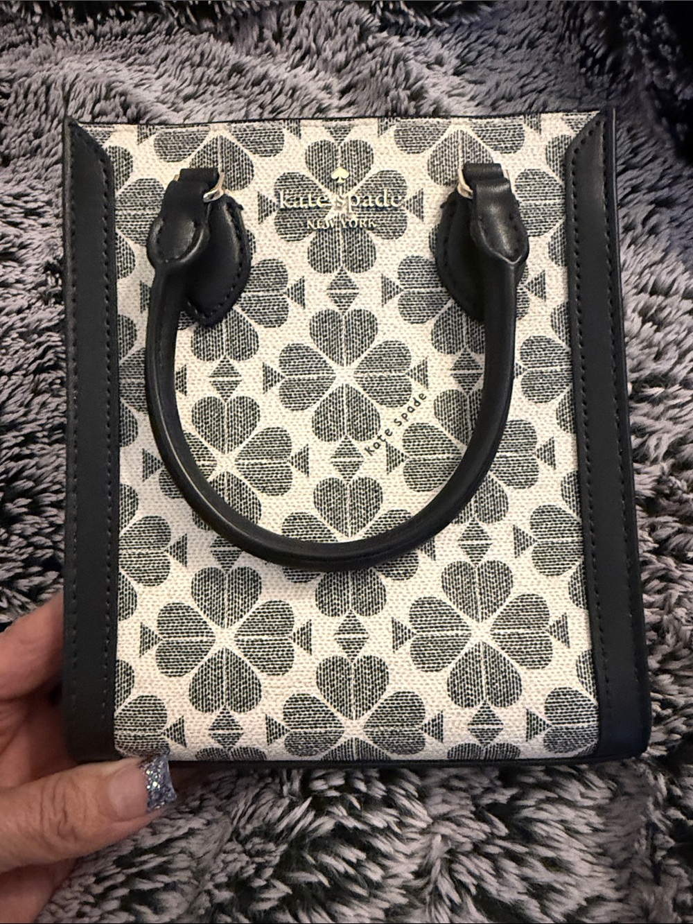 kate spade Black & Cream Floral Mini Tote - Picture 3 of 5